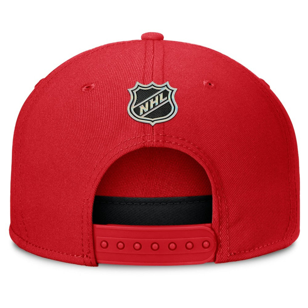 NHL Detroit Red Wings Fanatics Authentic Pro Rink Team Code Snapback Hat - Red