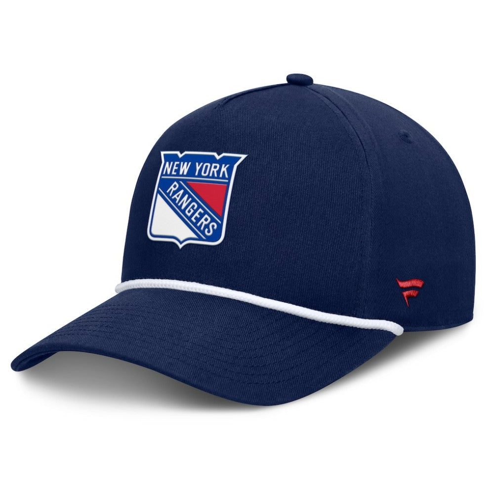 NHL New York Rangers Fanatics Authentic Pro Rink Roper A-Frame Adjustable Hat - Navy