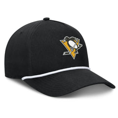 NHL Pittsburgh Penguins Fanatics Authentic Pro Rink Roper A-Frame Adjustable Hat - Black