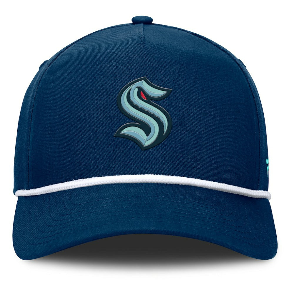 NHL Seattle Kraken Fanatics Authentic Pro Rink Roper A-Frame Adjustable Hat - Deep Sea Blue