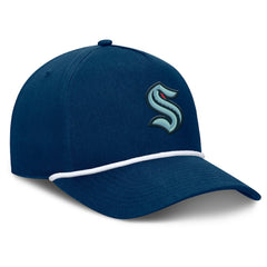 NHL Seattle Kraken Fanatics Authentic Pro Rink Roper A-Frame Adjustable Hat - Deep Sea Blue