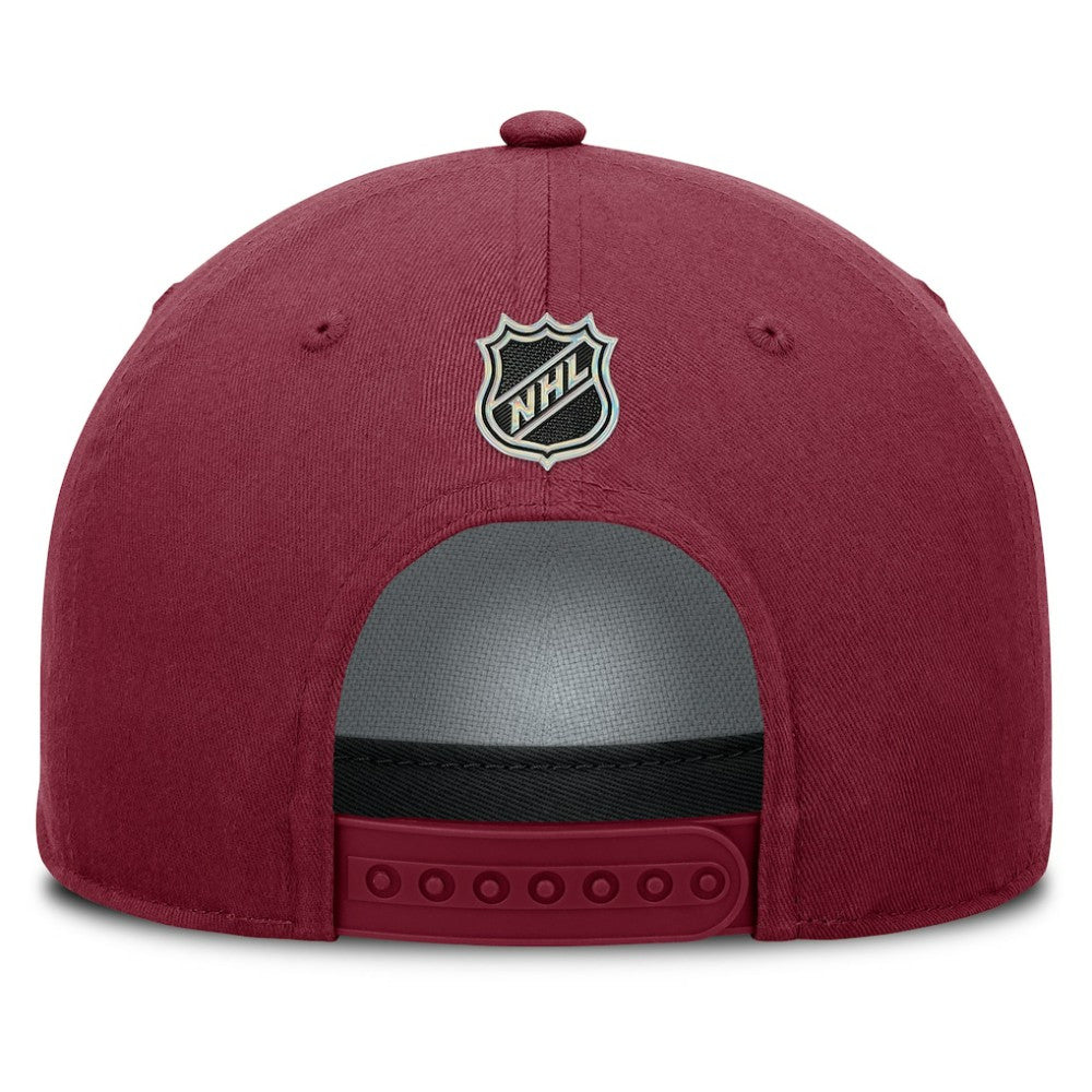 NHL Colorado Avalanche Fanatics Authentic Pro Rink Roper A-Frame Adjustable Hat - Burgundy