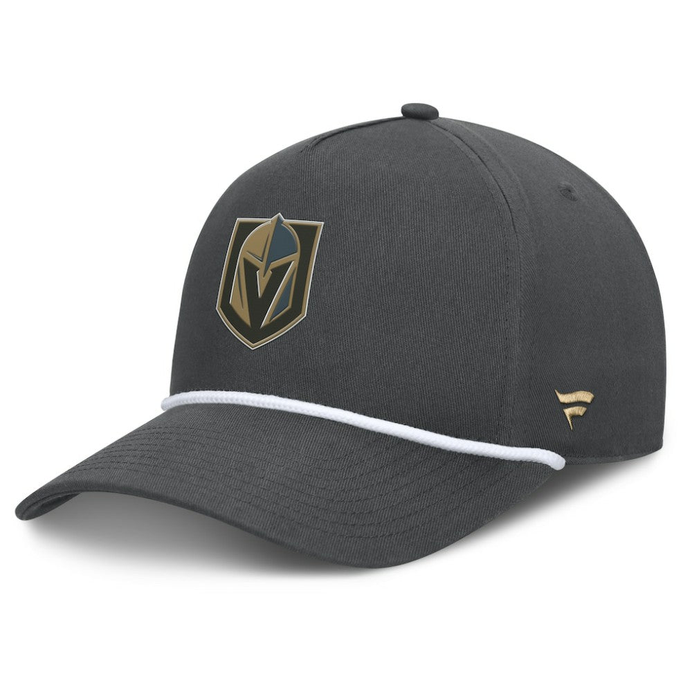 NHL Vegas Golden Knights Fanatics Authentic Pro Rink Roper A-Frame Adjustable Hat - Charcoal