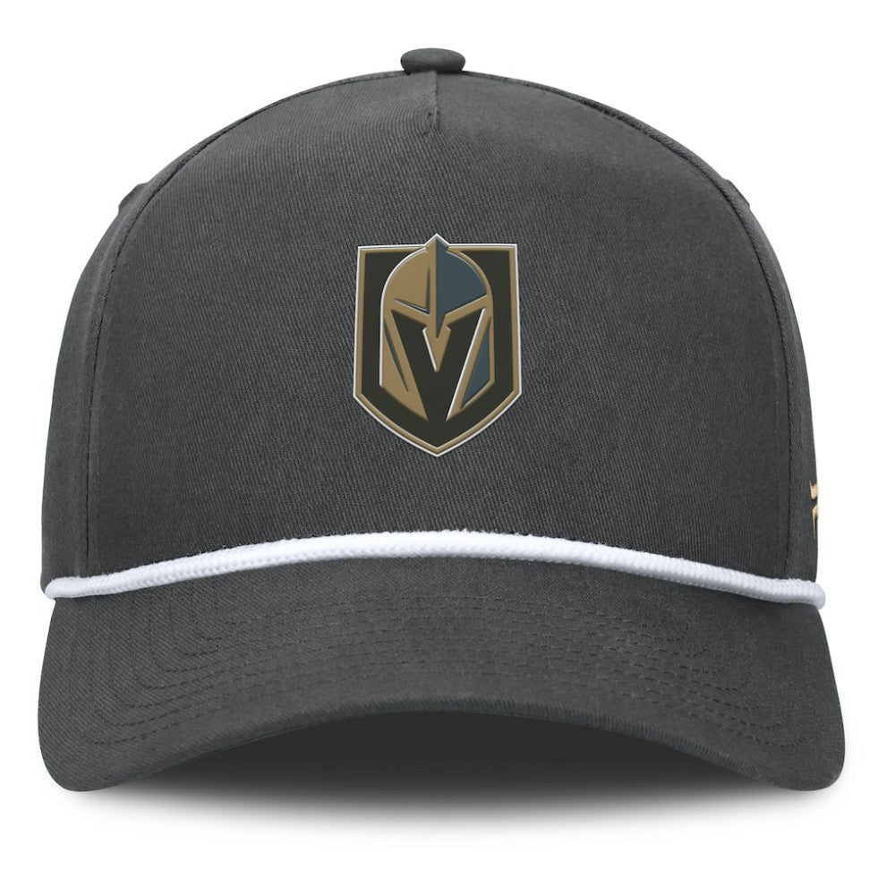 NHL Vegas Golden Knights Fanatics Authentic Pro Rink Roper A-Frame Adjustable Hat - Charcoal