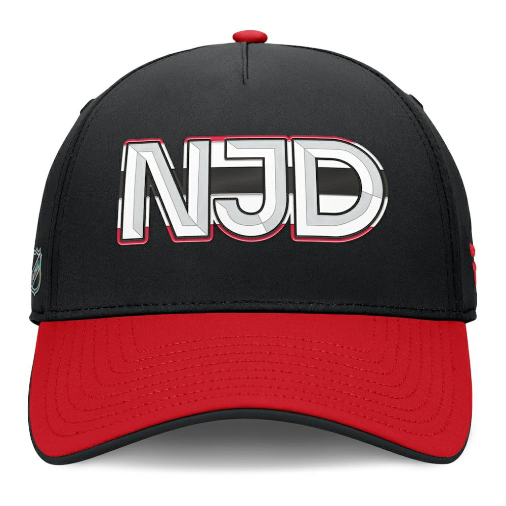NHL New Jersey Devils Fanatics Authentic Pro Rink Team Code Flex Hat - Black/Red