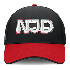 NHL New Jersey Devils Fanatics Authentic Pro Rink Team Code Flex Hat - Black/Red