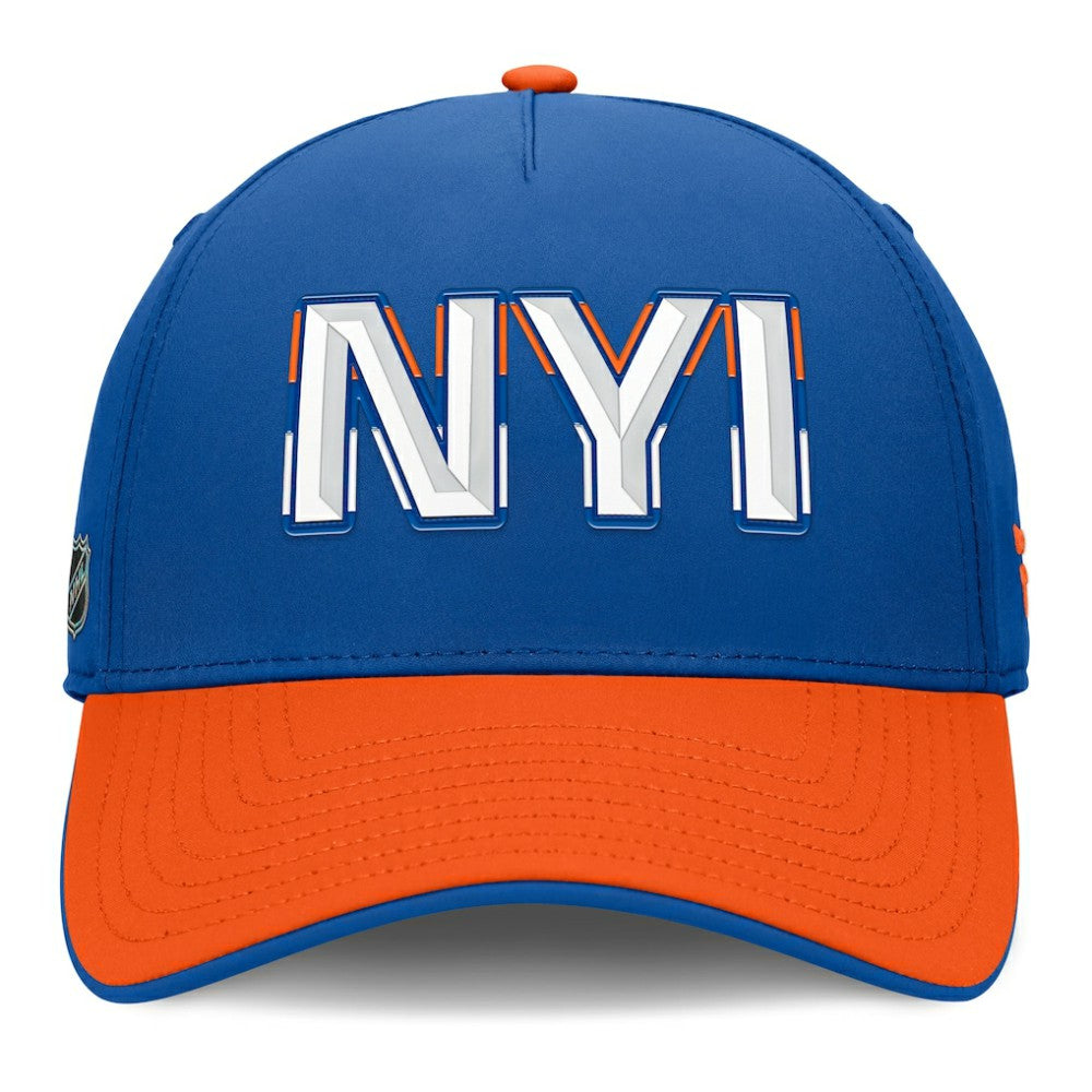 NHL New York Islanders Fanatics Authentic Pro Rink Team Code Flex Hat - Royal/Orange