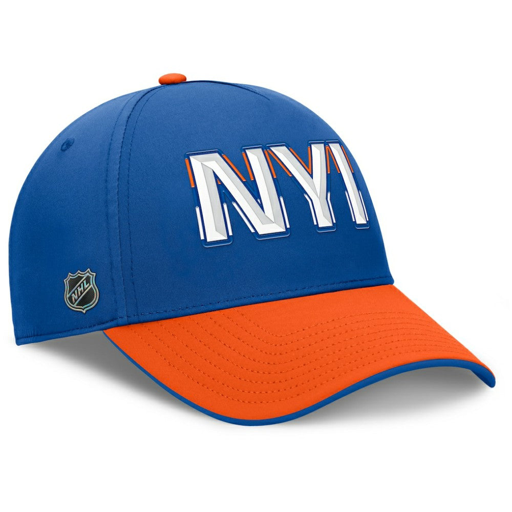 NHL New York Islanders Fanatics Authentic Pro Rink Team Code Flex Hat - Royal/Orange