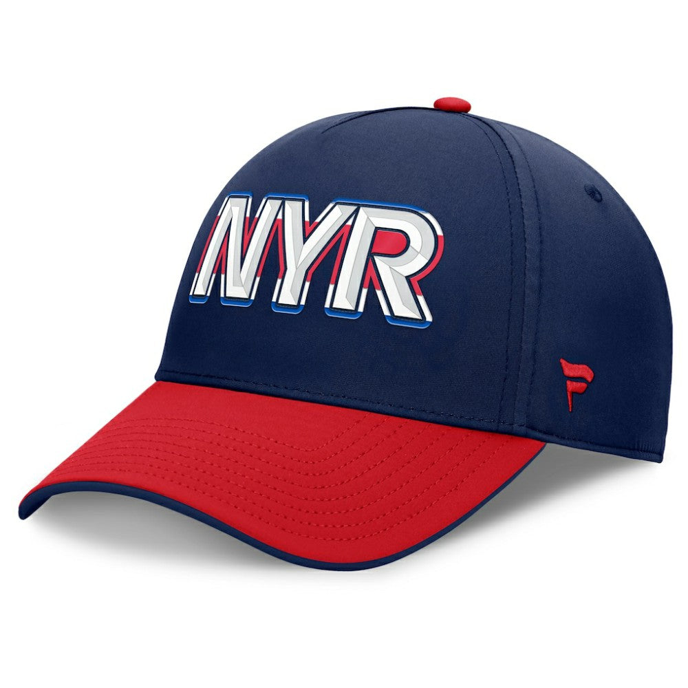 NHL New York Rangers Fanatics Authentic Pro Rink Team Code Flex Hat - Navy/Red