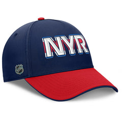 NHL New York Rangers Fanatics Authentic Pro Rink Team Code Flex Hat - Navy/Red