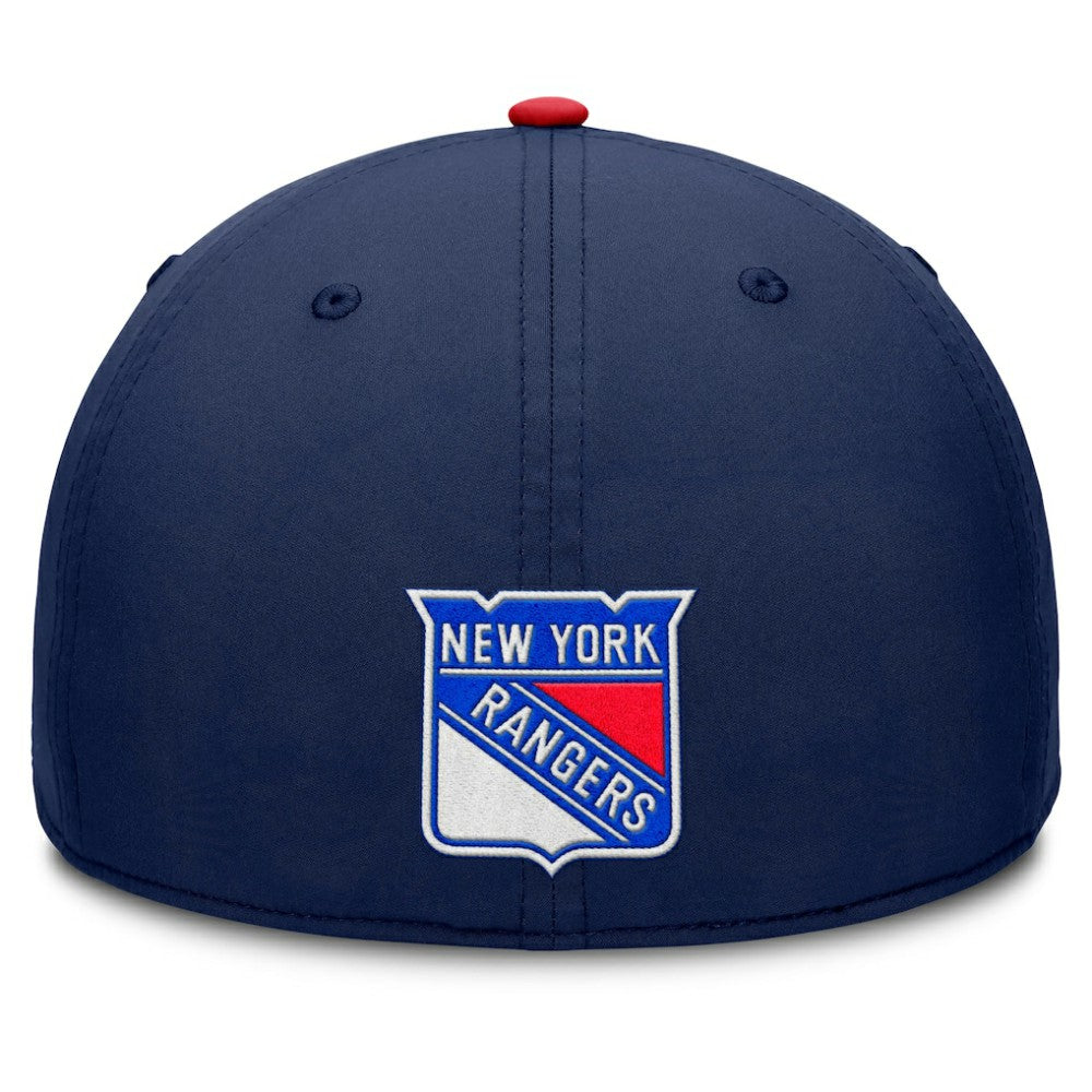 NHL New York Rangers Fanatics Authentic Pro Rink Team Code Flex Hat - Navy/Red