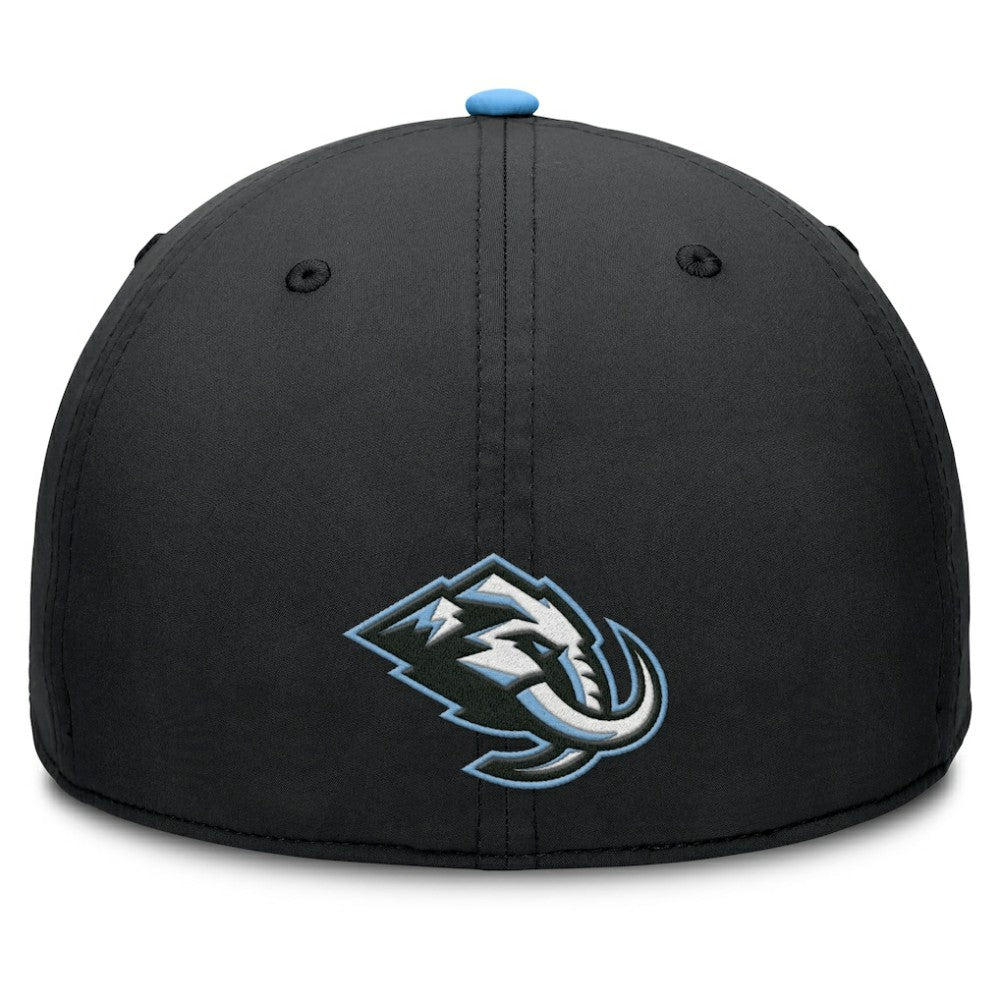 NHL Utah Mammoth Fanatics Authentic Pro Rink Team Code Flex Hat - Black/Light Blue