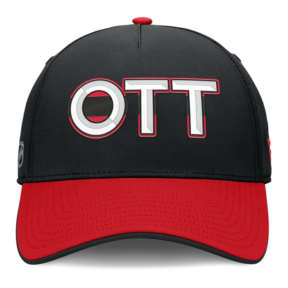 NHL Ottawa Senators Fanatics Authentic Pro Rink Team Code Flex Hat - Black/Red