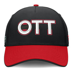 NHL Ottawa Senators Fanatics Authentic Pro Rink Team Code Flex Hat - Black/Red