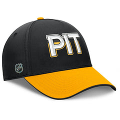 NHL Pittsburgh Penguins Fanatics Authentic Pro Rink Team Code Flex Hat - Black/Gold