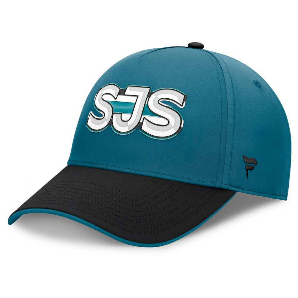 NHL San Jose Sharks Fanatics Authentic Pro Rink Team Code Flex Hat - Teal/Black