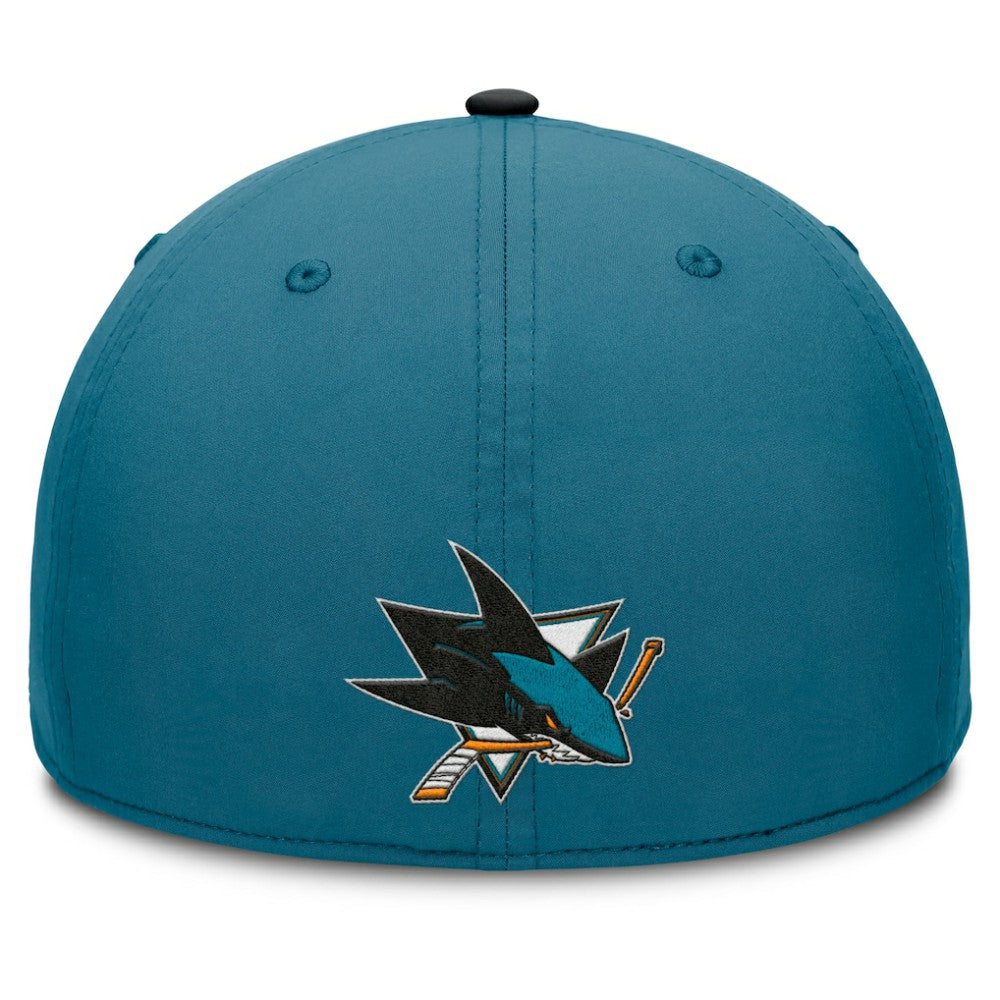 NHL San Jose Sharks Fanatics Authentic Pro Rink Team Code Flex Hat - Teal/Black