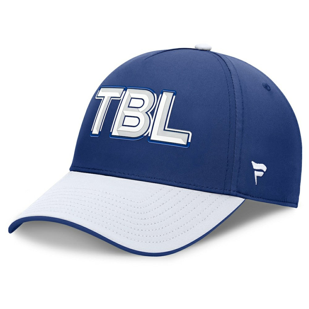 NHL Tampa Bay Lightning Fanatics Authentic Pro Rink Team Code Flex Hat - Blue/White