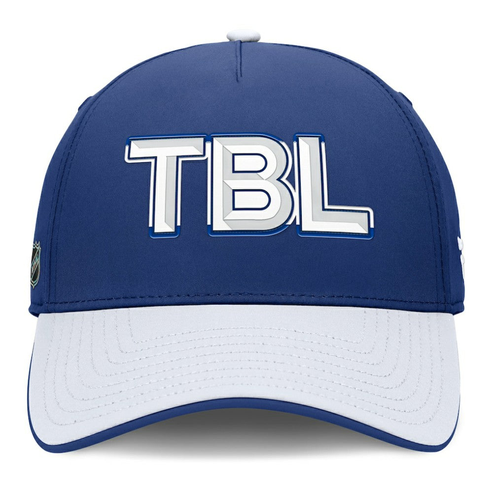 NHL Tampa Bay Lightning Fanatics Authentic Pro Rink Team Code Flex Hat - Blue/White