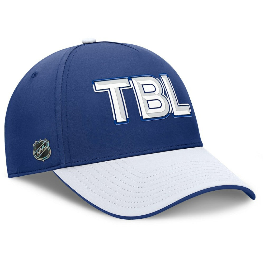 NHL Tampa Bay Lightning Fanatics Authentic Pro Rink Team Code Flex Hat - Blue/White