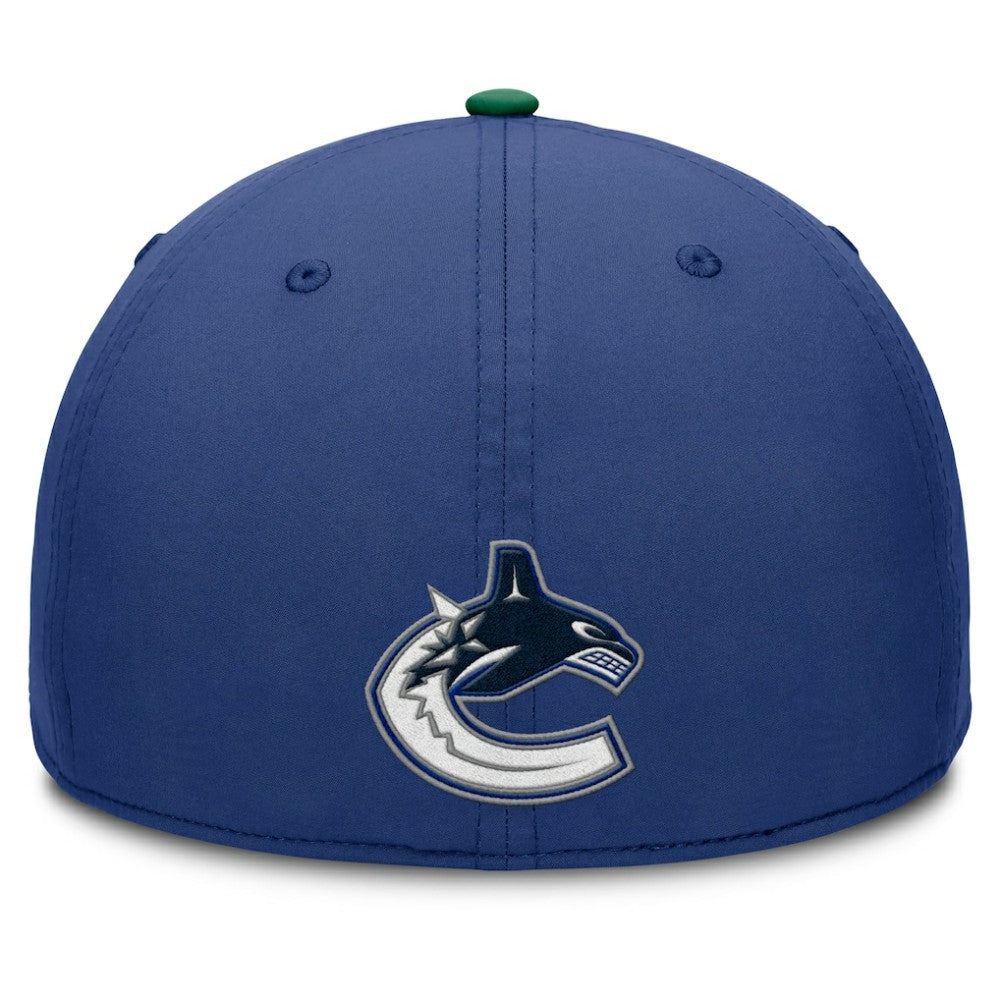 NHL Vancouver Canucks Fanatics Authentic Pro Rink Team Code Flex Hat - Blue/Green