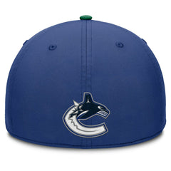 NHL Vancouver Canucks Fanatics Authentic Pro Rink Team Code Flex Hat - Blue/Green