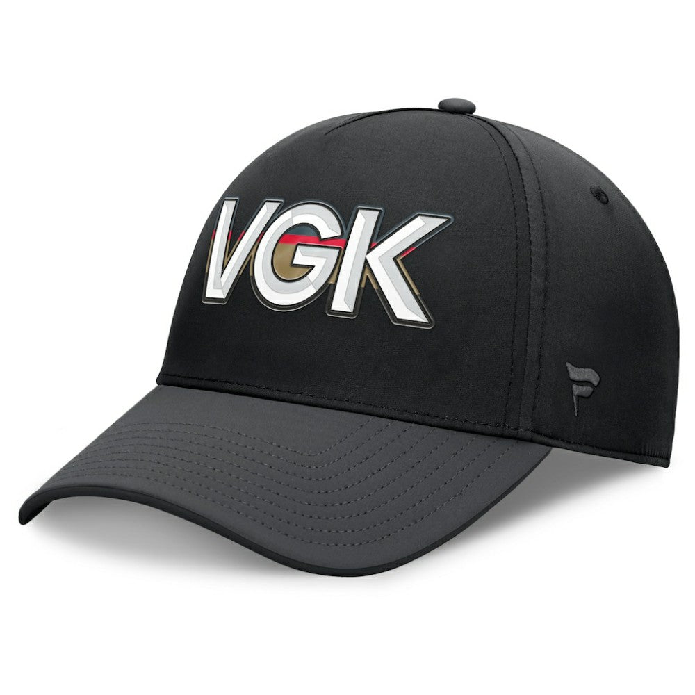 NHL Vegas Golden Knights Fanatics Authentic Pro Rink Team Code Flex Hat - Black/Charcoal