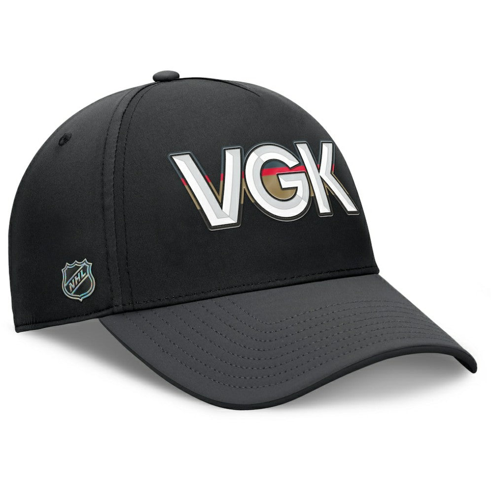 NHL Vegas Golden Knights Fanatics Authentic Pro Rink Team Code Flex Hat - Black/Charcoal