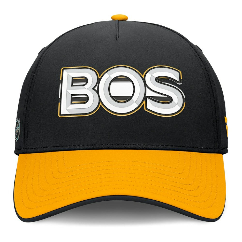 NHL Boston Bruins Fanatics Authentic Pro Rink Team Code Flex Hat - Black/Gold