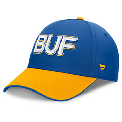 NHL Buffalo Sabres Fanatics Authentic Pro Rink Team Code Flex Hat - Royal/Gold