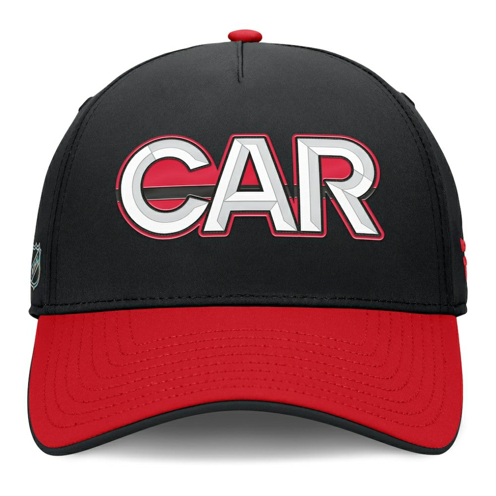 NHL Carolina Hurricanes Fanatics Authentic Pro Rink Team Code Flex Hat - Black/Red