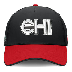 NHL Chicago Blackhawks Fanatics Authentic Pro Rink Team Code Flex Hat - Black/Red