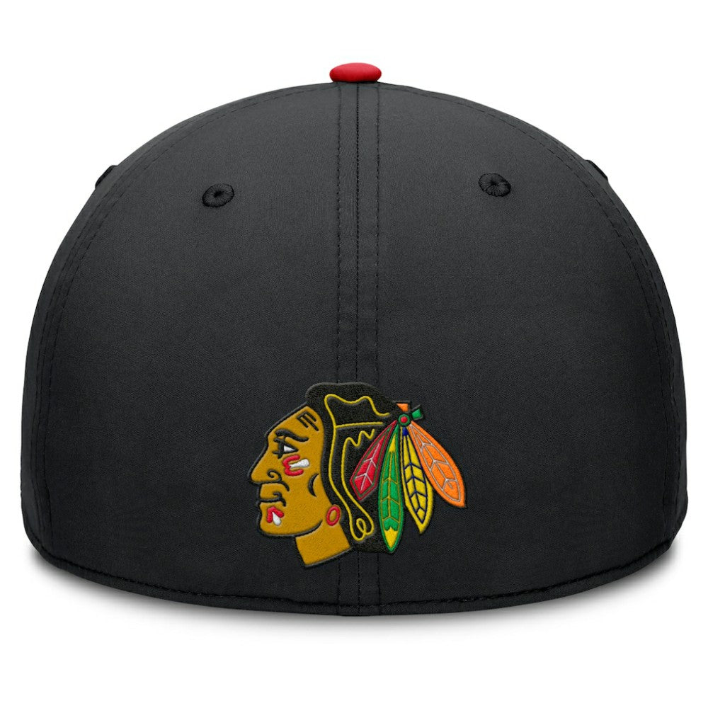 NHL Chicago Blackhawks Fanatics Authentic Pro Rink Team Code Flex Hat - Black/Red