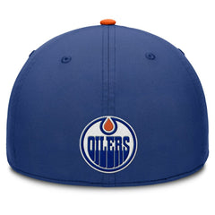 NHL Edmonton Oilers Fanatics Authentic Pro Rink Team Code Flex Hat - Royal/Orange