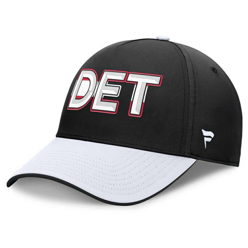 NHL Detroit Red Wings Fanatics Authentic Pro Rink Team Code Flex Hat - Black/White