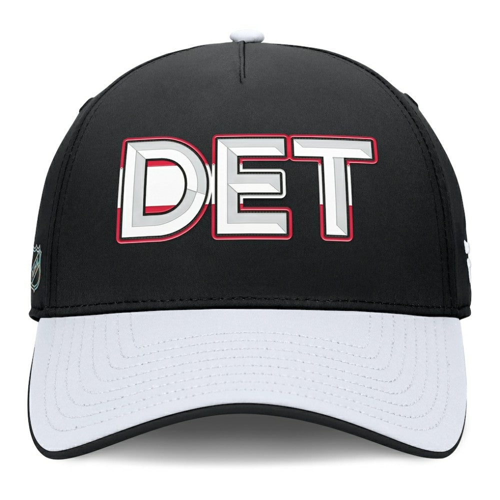 NHL Detroit Red Wings Fanatics Authentic Pro Rink Team Code Flex Hat - Black/White