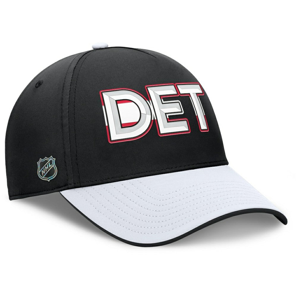 NHL Detroit Red Wings Fanatics Authentic Pro Rink Team Code Flex Hat - Black/White