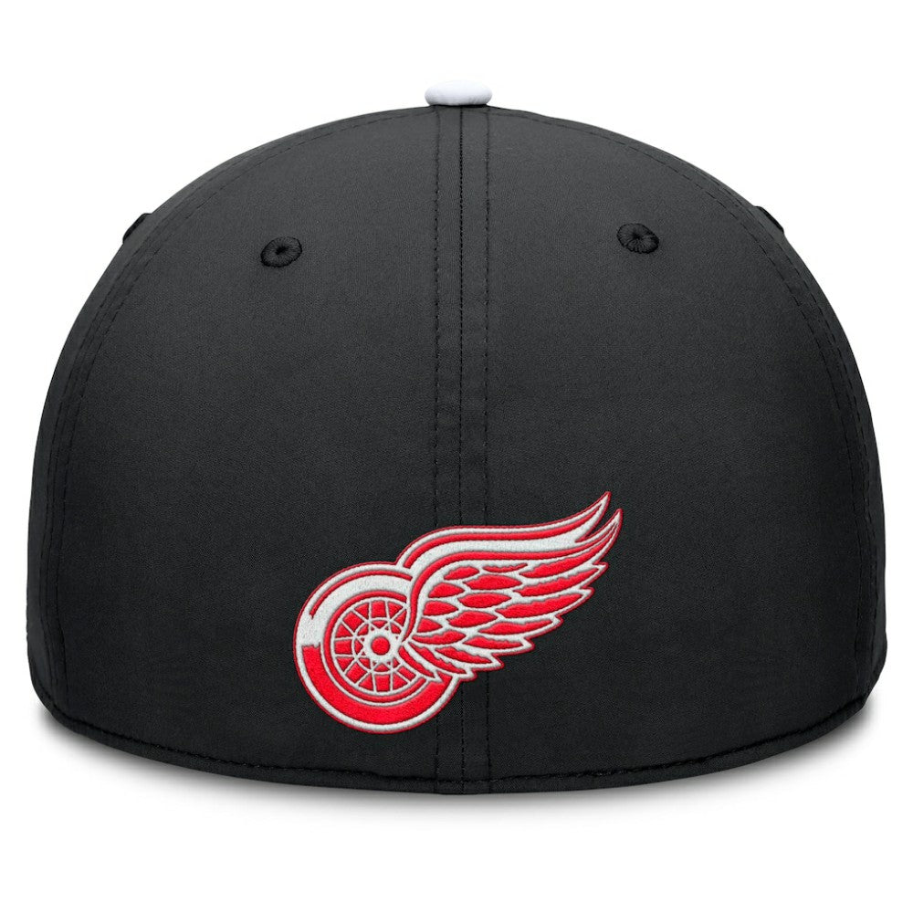 NHL Detroit Red Wings Fanatics Authentic Pro Rink Team Code Flex Hat - Black/White