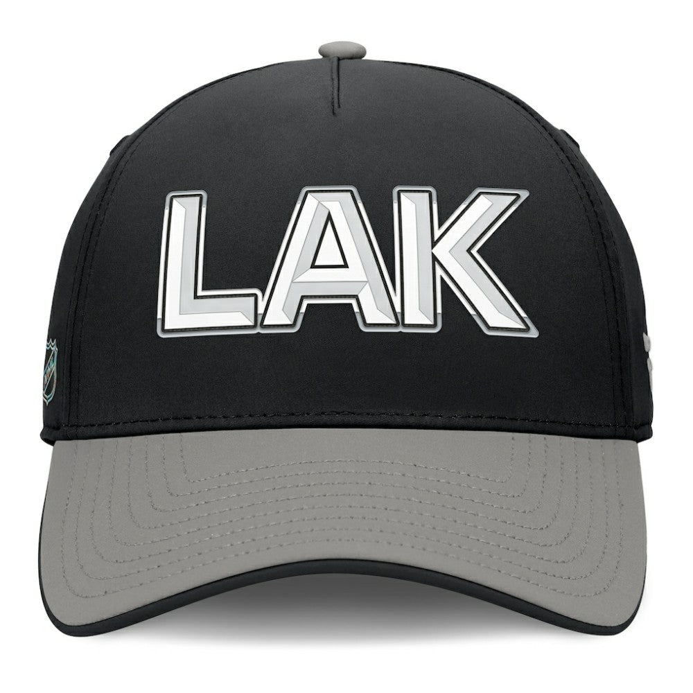 NHL Los Angeles Kings Fanatics Authentic Pro Rink Team Code Flex Hat - Black/Gray