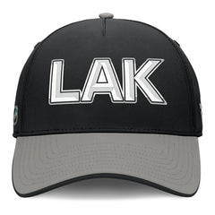 NHL Los Angeles Kings Fanatics Authentic Pro Rink Team Code Flex Hat - Black/Gray