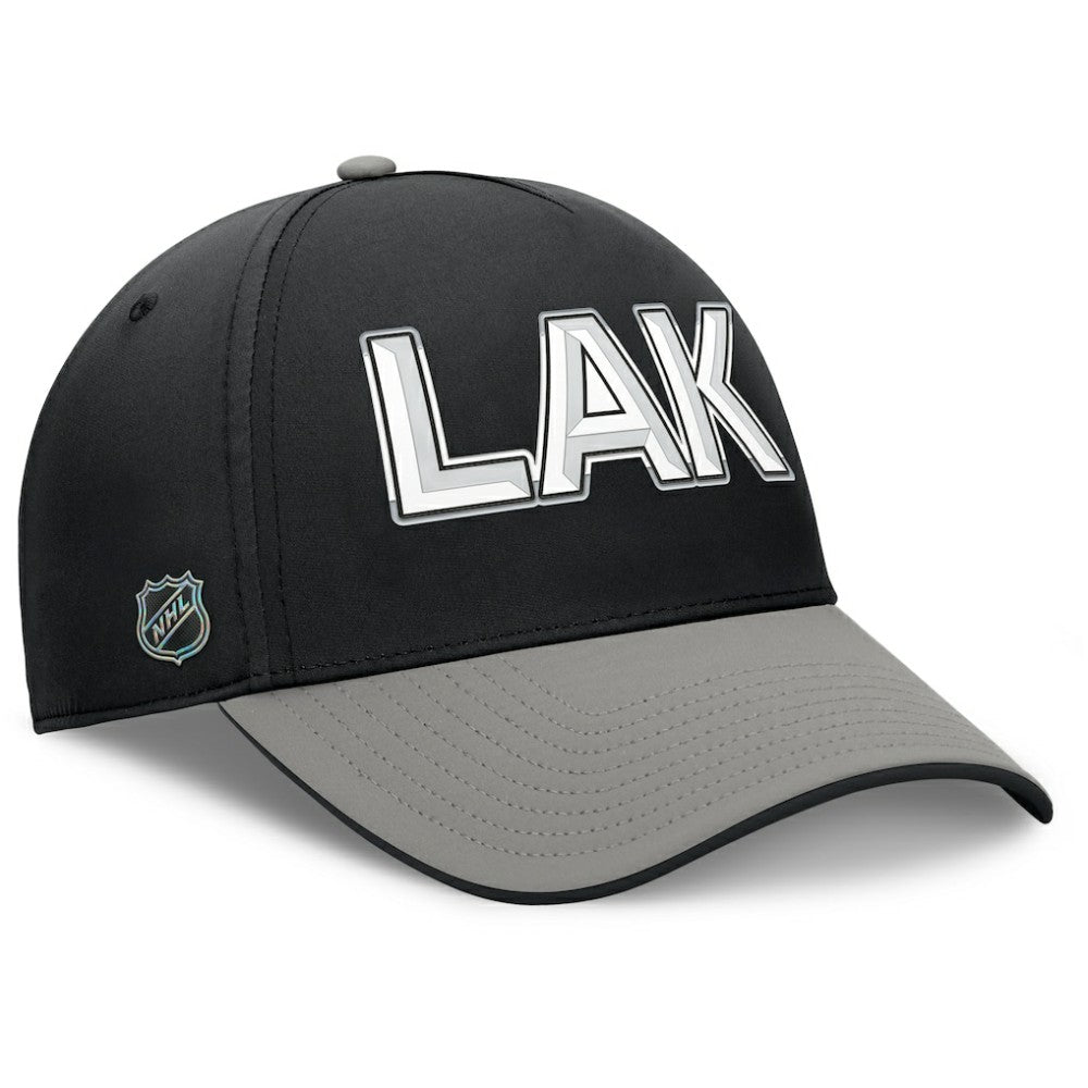 NHL Los Angeles Kings Fanatics Authentic Pro Rink Team Code Flex Hat - Black/Gray
