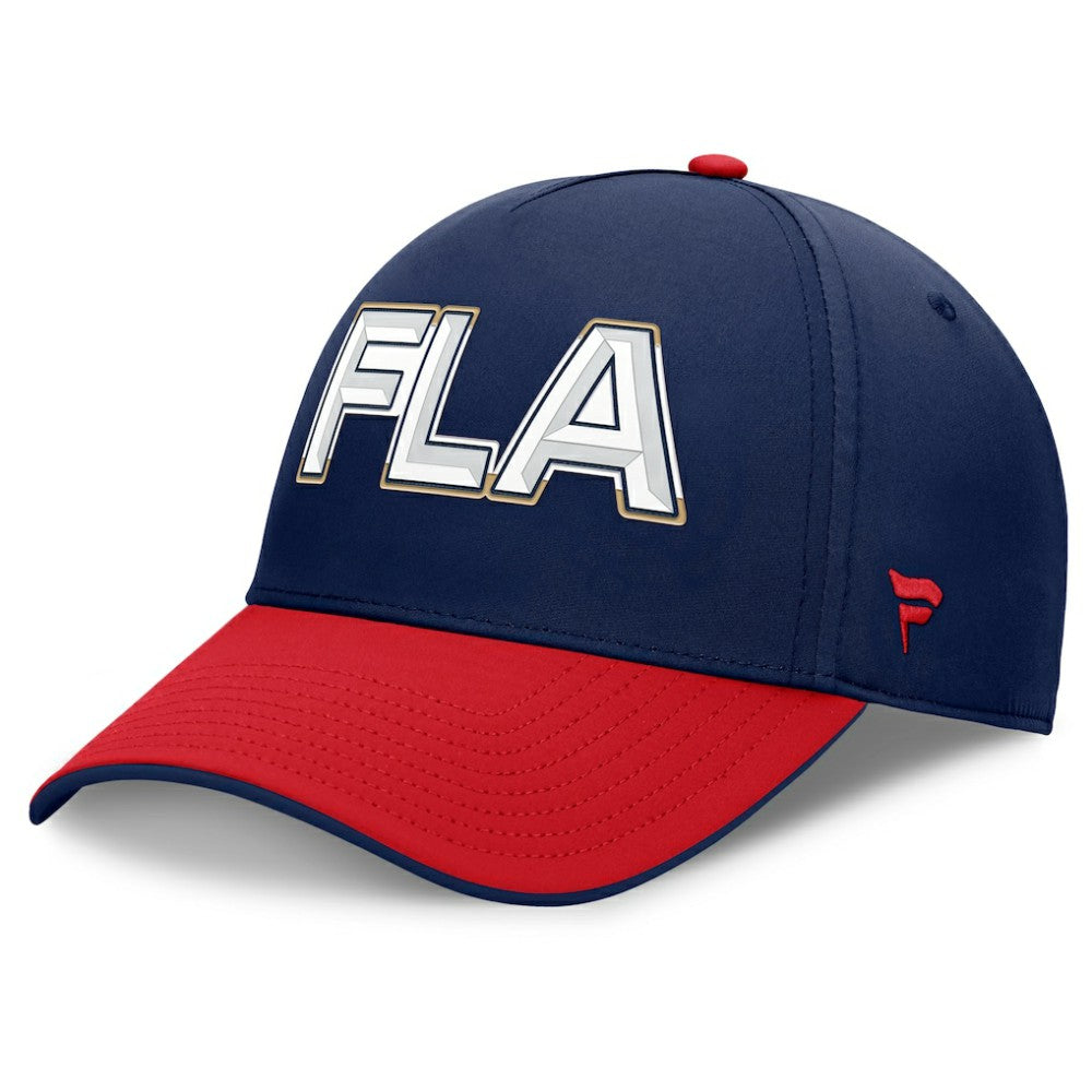 NHL Florida Panthers Fanatics Authentic Pro Rink Team Code Flex Hat - Navy/Red