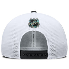 NHL Utah Mammoth Fanatics Authentic Pro Rink Lockup Adjustable Trucker Hat - Black/White