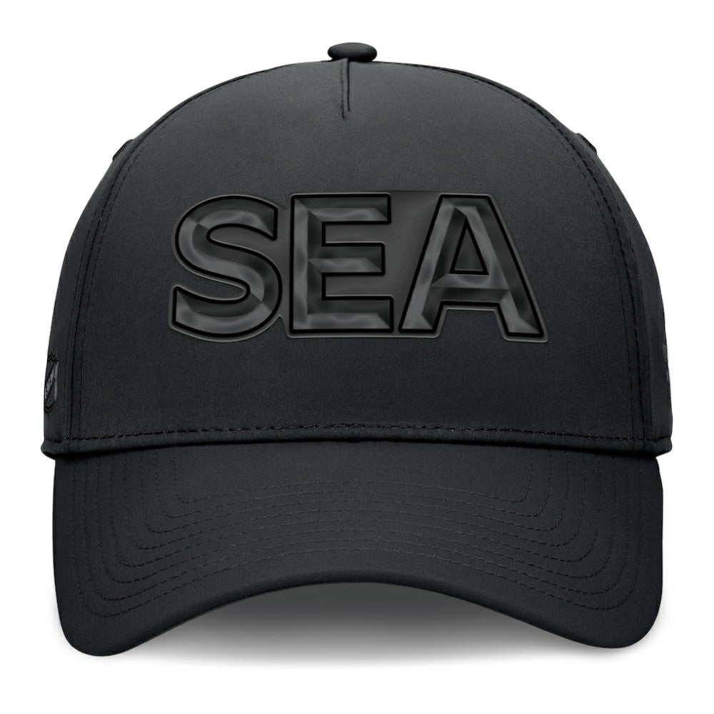 NHL Seattle Kraken Fanatics Authentic Pro Road Team Code Flex Hat - Black