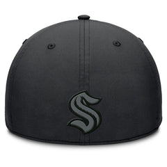 NHL Seattle Kraken Fanatics Authentic Pro Road Team Code Flex Hat - Black