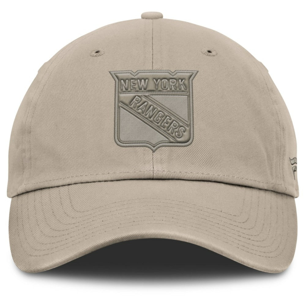 NHL New York Rangers Fanatics Authentic Pro Road Adjustable Hat - Tan