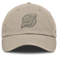 NHL New Jersey Devils Fanatics Authentic Pro Road Adjustable Hat - Tan