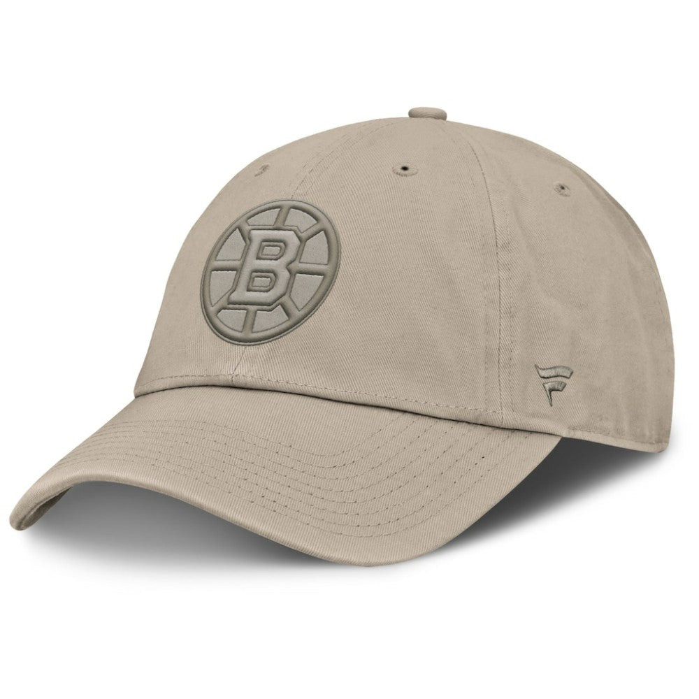 NHL Boston Bruins Fanatics Authentic Pro Road Adjustable Hat - Tan