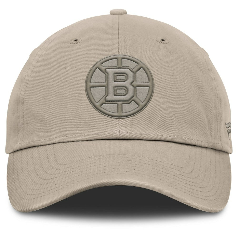 NHL Boston Bruins Fanatics Authentic Pro Road Adjustable Hat - Tan