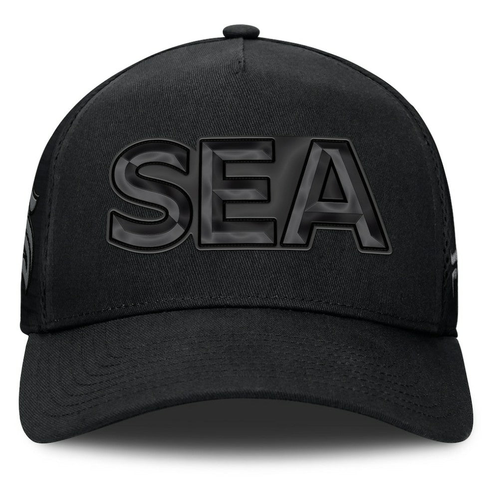 NHL Seattle Kraken Fanatics Authentic Pro Road Team Code Trucker Adjustable Hat - Black